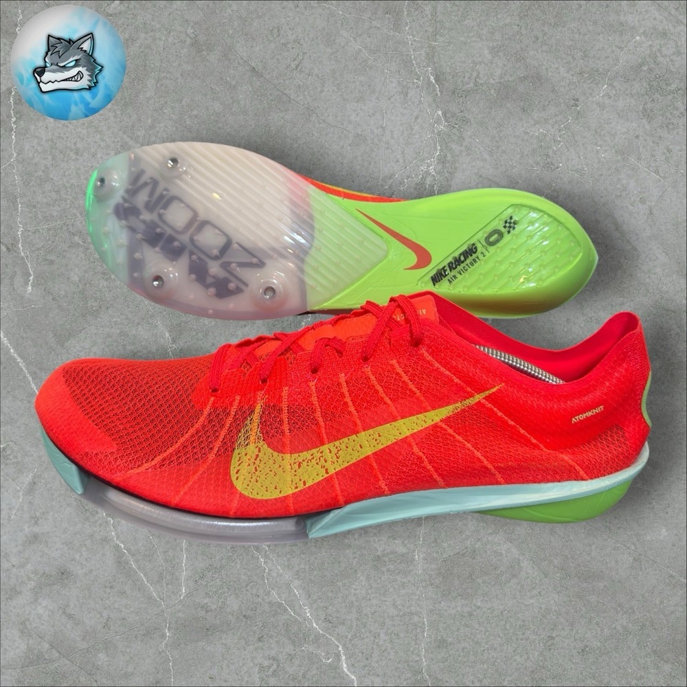 Nike Air Zoom Victory 2 Bright Crimson Lime Blast Men's Size‎ 14 FD8411-600